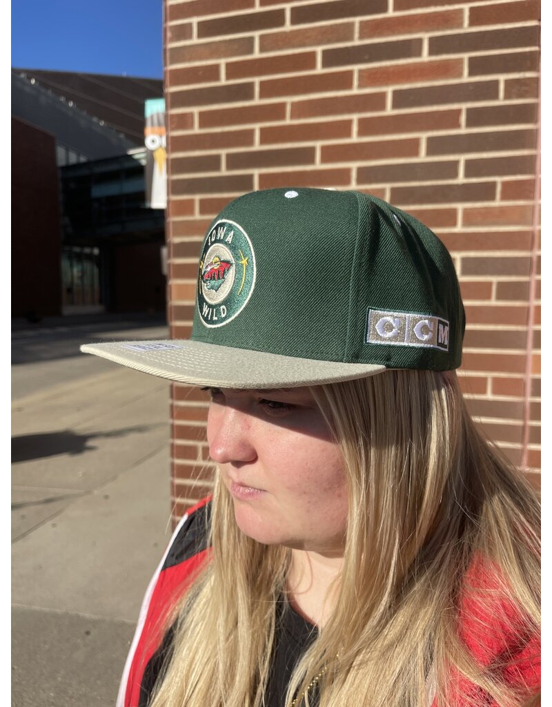 CCM CCM Secondary Logo Green Flat Brim Snapback