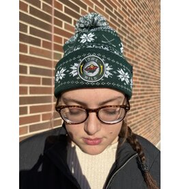 Zephyr Zephyr Snowflake Cuffed Pom Beanie w/ Hockey Sticks