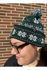 Zephyr Zephyr Snowflake Cuffed Pom Beanie w/ Hockey Sticks