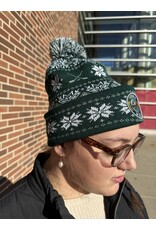 Zephyr Zephyr Snowflake Cuffed Pom Beanie w/ Hockey Sticks