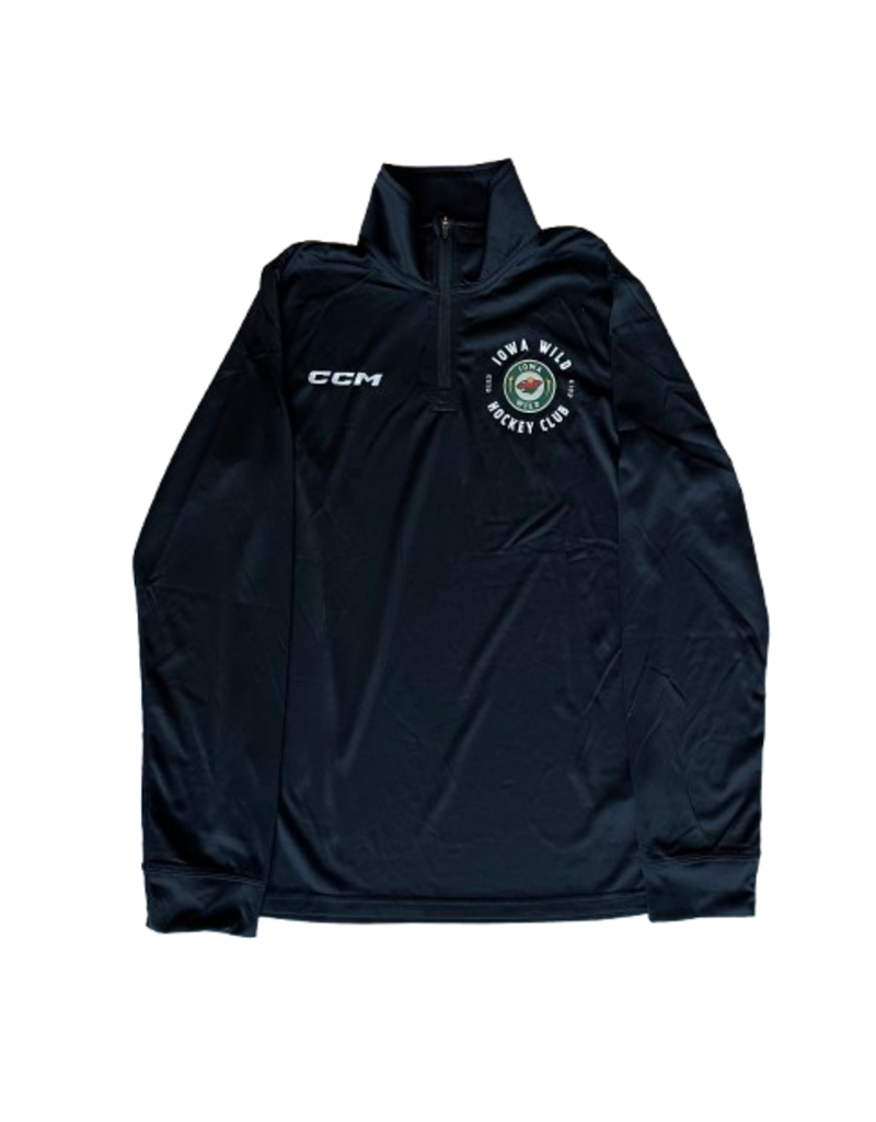 CCM CCM Black 1/4 Zip - Left Chest Circle Logo