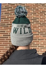 Zephyr Zephyr Green/Gray Fishnet Knit Cuffed Fleece Lined Beanie
