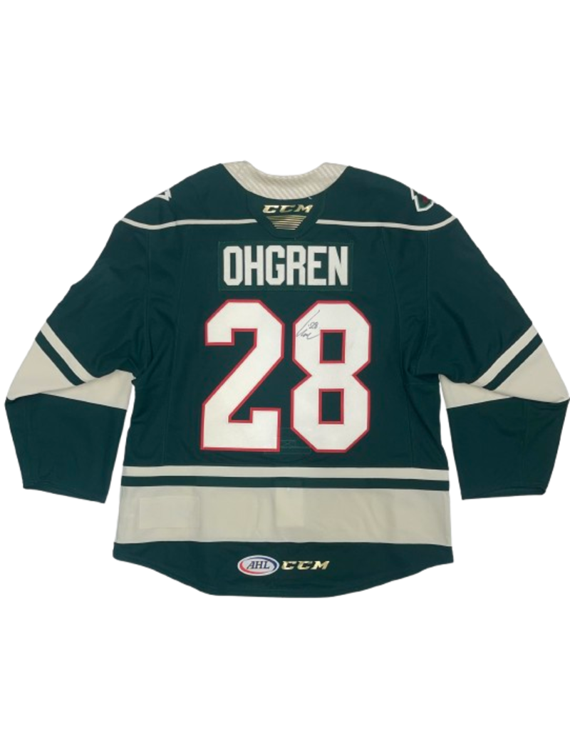 2023/24 Set #1 Green Jersey, Player Worn, (Signed) Ohgren #28