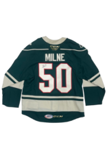 2023/24 Set #1 Green Jersey, Player Worn, (Signed) Milne #50