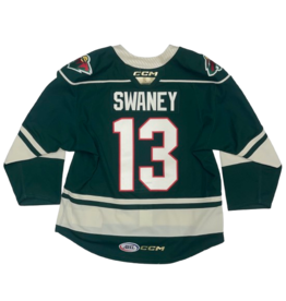 2023/24 Set #1 Green Jersey, Player Worn, Swaney #13