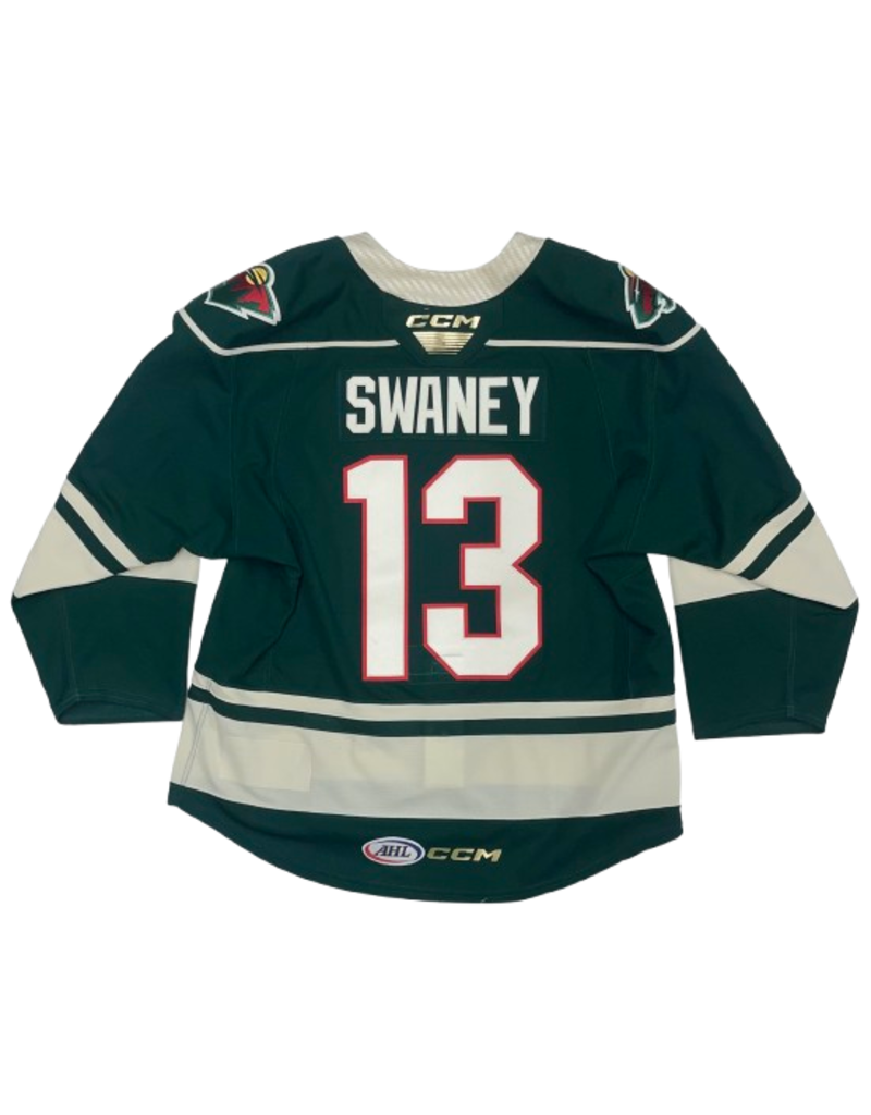 2023/24 Set #1 Green Jersey, Player Worn, Swaney #13