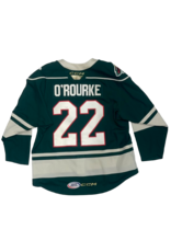 2023/24 Set #1 Green Jersey, Player Worn, O'Rourke #22