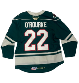 2023/24 Set #1 Green Jersey, Player Worn, O'Rourke #22