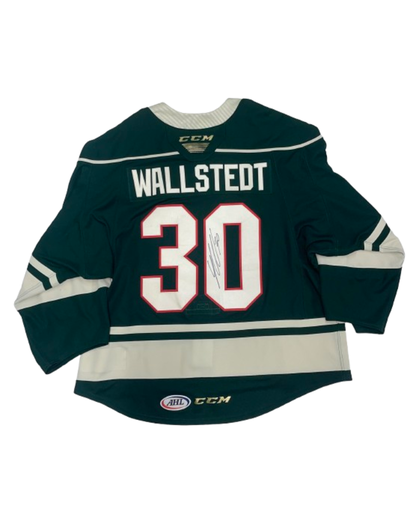 2023/24 Set #1 Green Jersey, Player Worn (Signed) Wallstedt #30