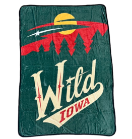 Iowa Wild Bearhead Plush Blanket