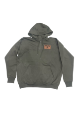 Signature Concepts Olive Viktor Hooded 1/4 Zip w/ Leather Patch