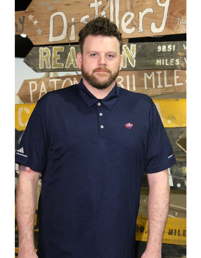 Adidas Military Branch Embroidered Navy Blue Adidas Performance Polo