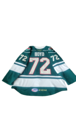 CCM 2024/25 Set #1 Green Jersey, Player Worn, (Signed) Boyd #72 "A"