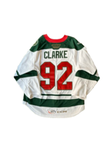 CCM 2024/25 Set #2 Iowa Grown White Jersey, Player Worn, (Signed) Clarke #92
