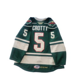 CCM 2024/25 Set #1 Green Jersey, Player Worn, (Signed) Crotty #5 "C"