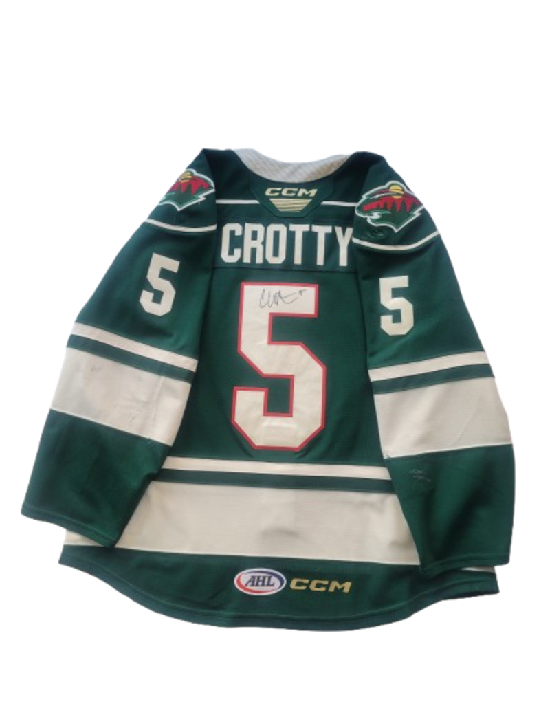 CCM 2024/25 Set #1 Green Jersey, Player Worn, (Signed) Crotty #5 "C"