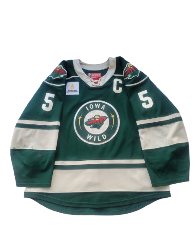 CCM 2024/25 Set #1 Green Jersey, Player Worn, (Signed) Crotty #5 "C"