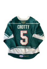 CCM 2024/25 Set #2 Green Jersey, Player Worn, (Signed) Crotty #5 "C"