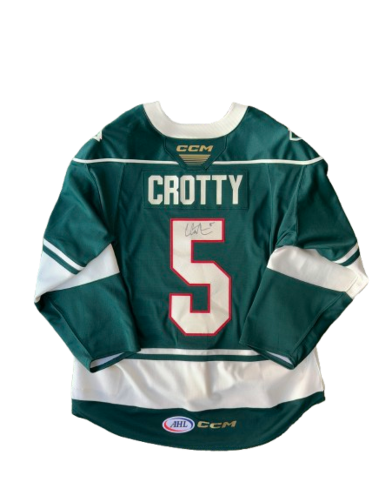 CCM 2024/25 Set #2 Green Jersey, Player Worn, (Signed) Crotty #5 "C"