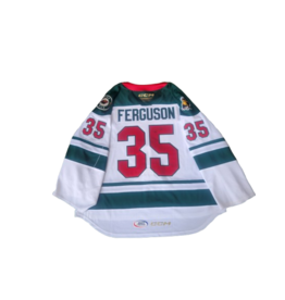 2024/25 Set#1 Iowa Grown White Jersey, Player Worn, (Signed) Ferguson #35