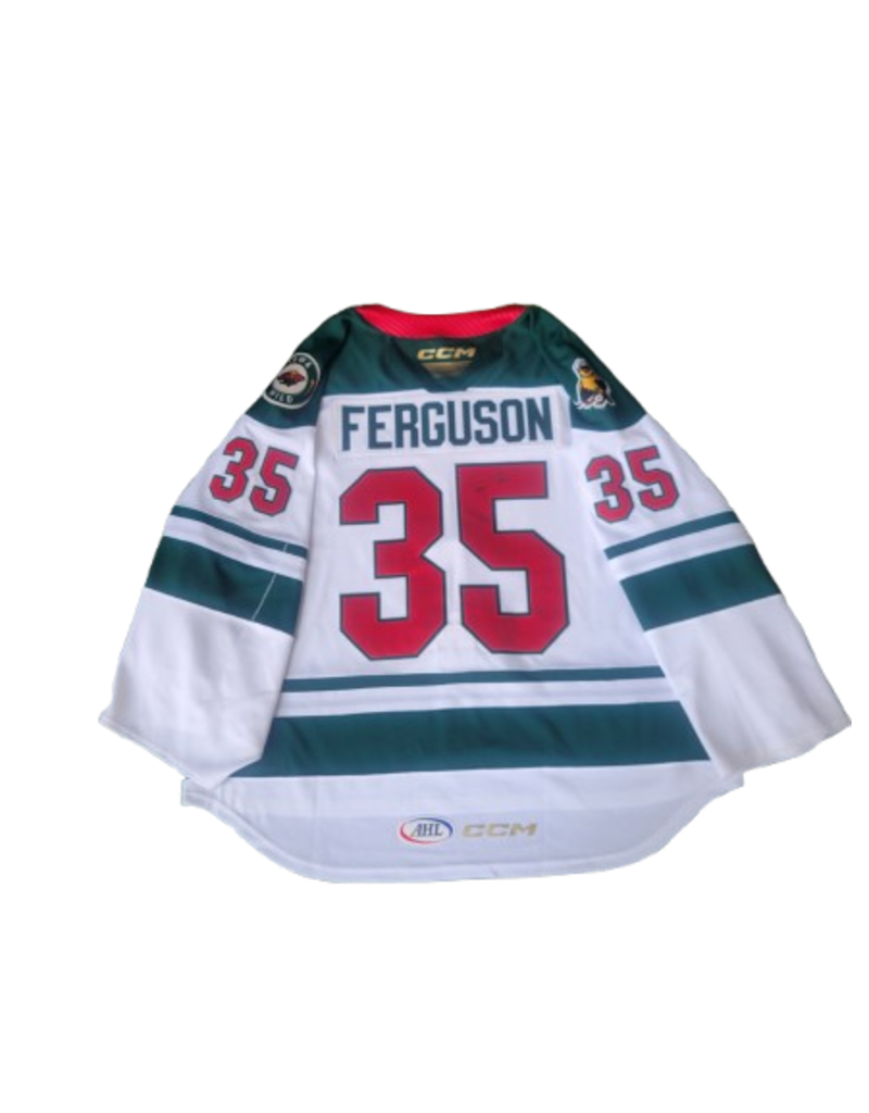 2024/25 Set#1 Iowa Grown White Jersey, Player Worn, (Signed) Ferguson #35