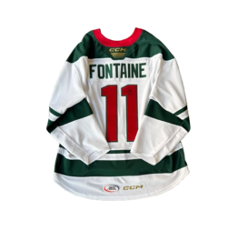 CCM 2024/25 Set #2 Iowa Grown White Jersey, Player Worn, (Signed) Fontaine #11