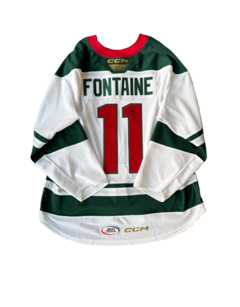 CCM 2024/25 Set #2 Iowa Grown White Jersey, Player Worn, (Signed) Fontaine #11