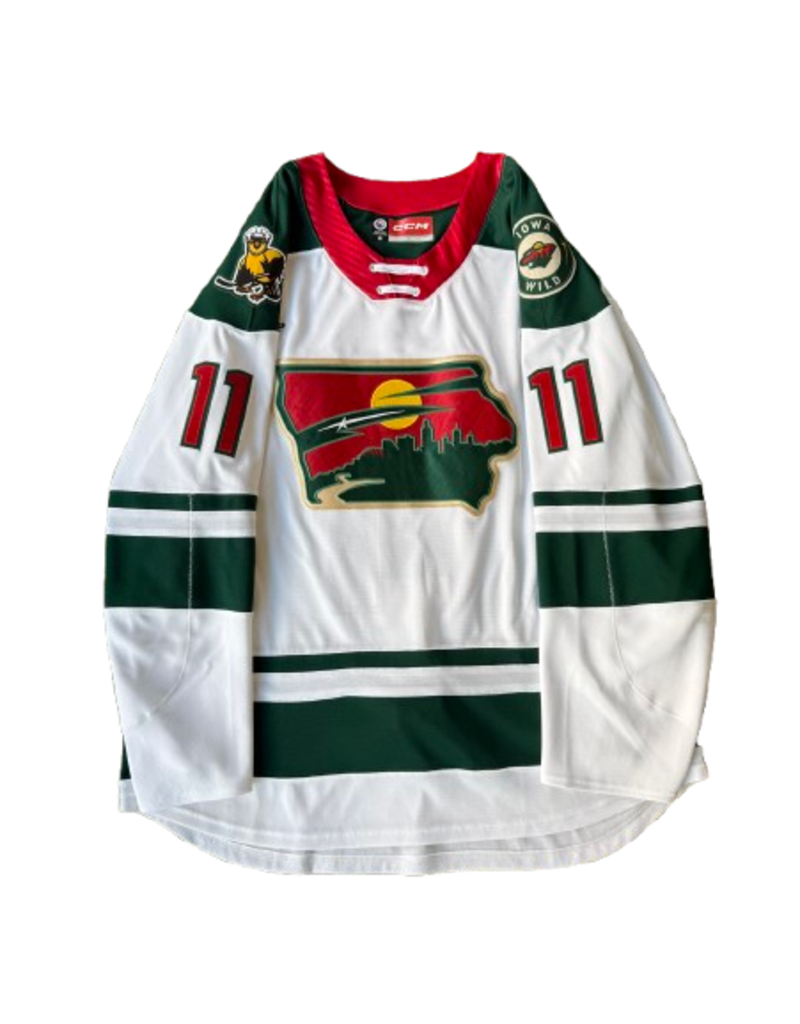 CCM 2024/25 Set #2 Iowa Grown White Jersey, Player Worn, (Signed) Fontaine #11