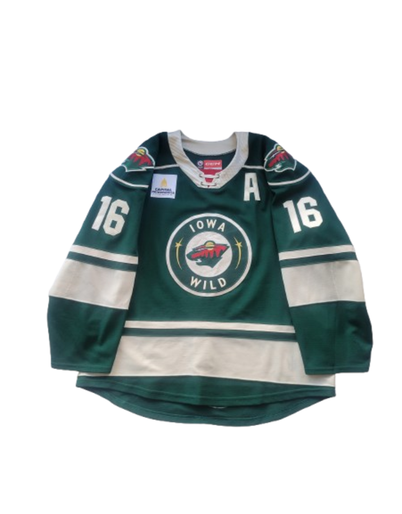 CCM 2024/25 Set #1 Green Jersey, Player Worn, (Signed) Gaunce #16 "A"