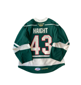 2024/25 Set #2 Green Jersey, Player Worn, (Signed) Haight #43