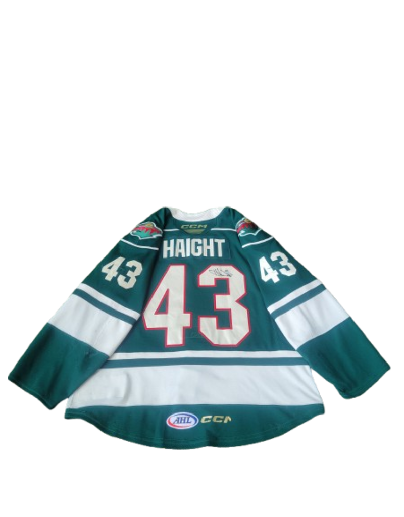 2024/25 Set #1 Green Jersey, Player Worn, (Signed) Haight #43