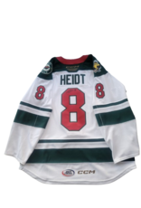 CCM 2024/25 Set #1 Iowa Grown White Jersey, Player Issued, (Signed) Heidt #8