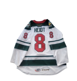 CCM 2024/25 Set #1 Iowa Grown White Jersey, Player Issued, (Signed) Heidt #8