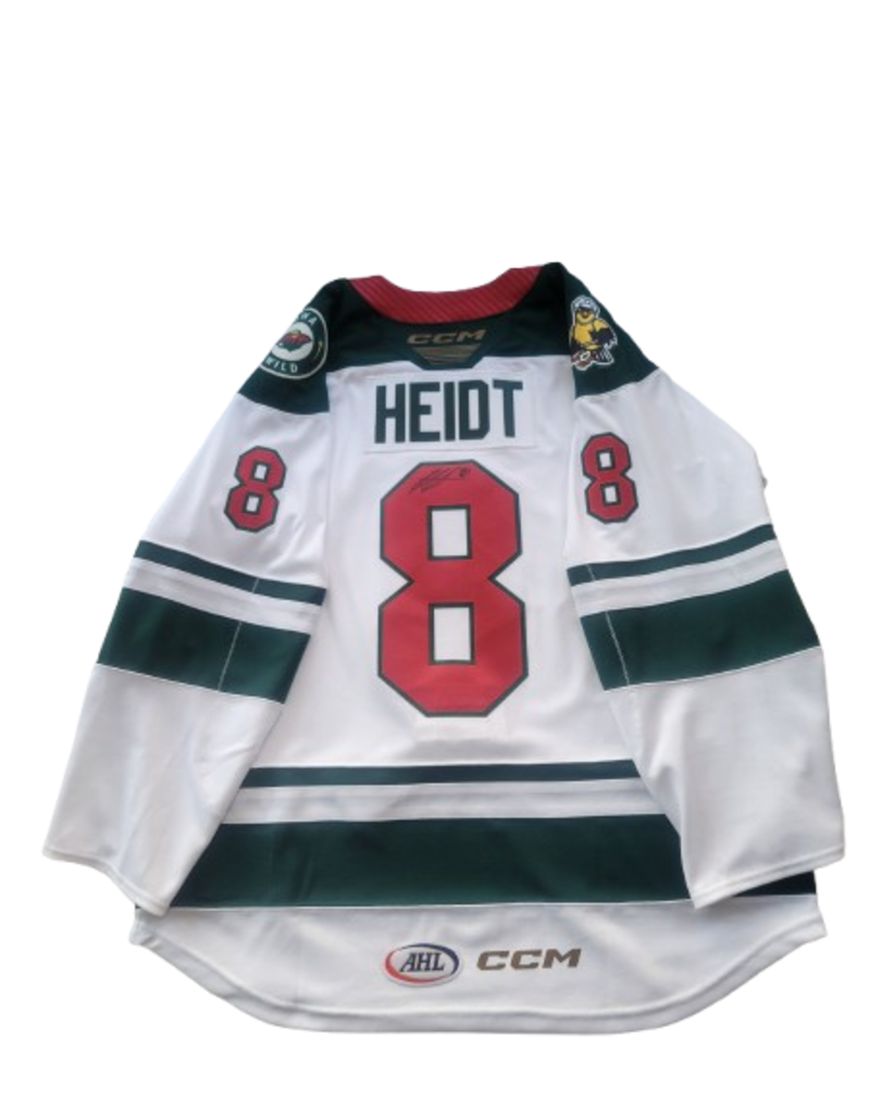 CCM 2024/25 Set #1 Iowa Grown White Jersey, Player Issued, (Signed) Heidt #8