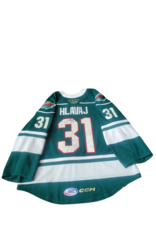 2024/25 Set #1 Green Jersey, Player Worn, (Signed) Hlavaj #31