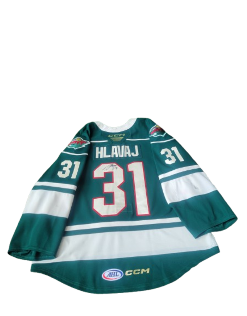 2024/25 Set #1 Green Jersey, Player Worn, (Signed) Hlavaj #31