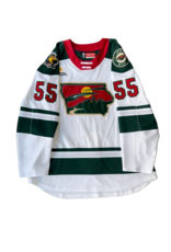 CCM 2024/25 Set #2 Iowa Grown White Jersey, Player Issued, (Signed) Jiricek #55