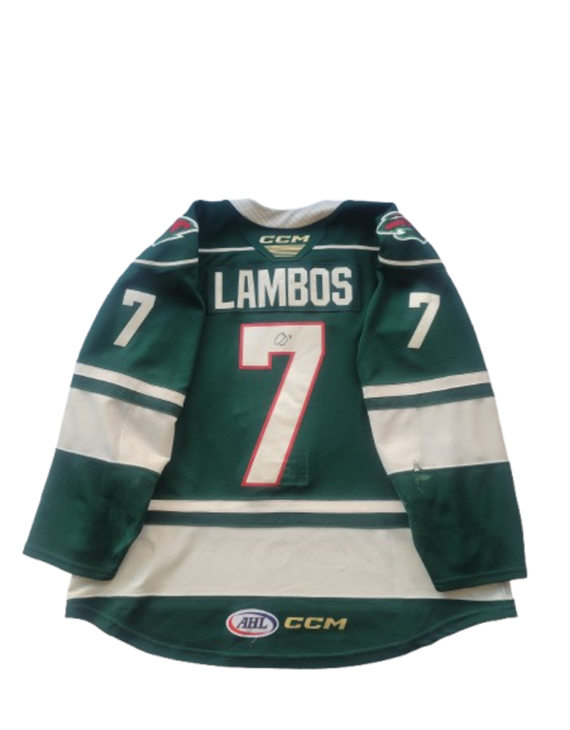 CCM 2024/25 Set #1 Green Jersey, Player Worn, (Signed) Lambos #7