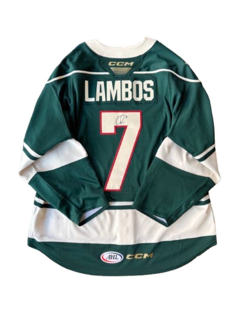 CCM 2024/25 Set #2 Green Jersey, Player Worn, (Signed) Lambos #7