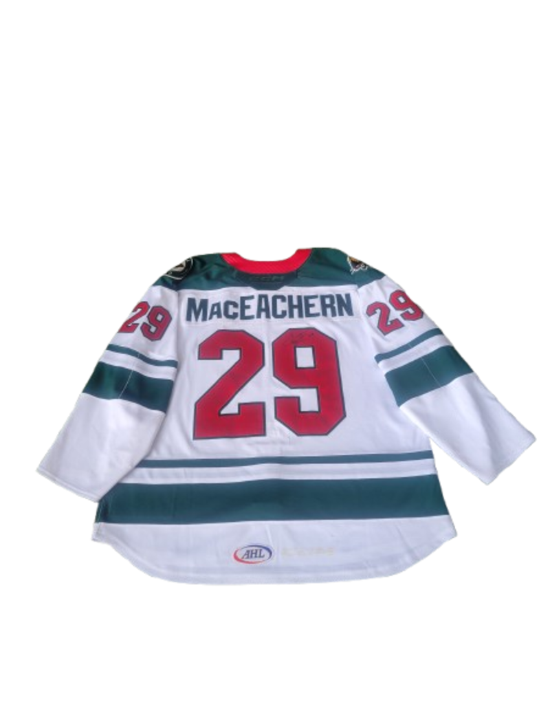 2024/25 Set #1 Iowa Grown White Jersey, Player Worn, (Signed), MacEachern #29