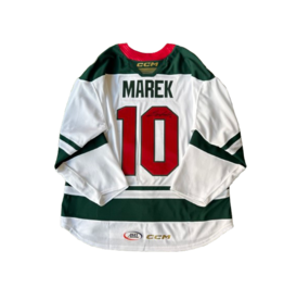 CCM 2024/25 Set #2 Iowa Grown White Jersey, Player Worn, (Signed) Marek #10