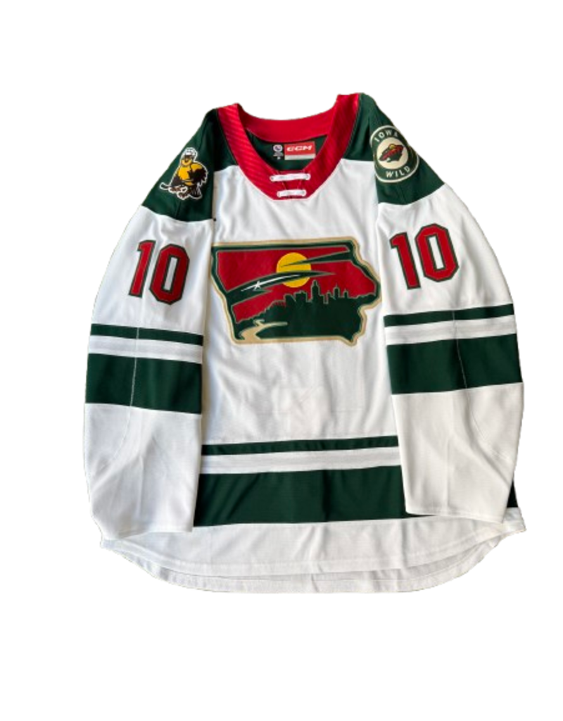 CCM 2024/25 Set #2 Iowa Grown White Jersey, Player Worn, (Signed) Marek #10