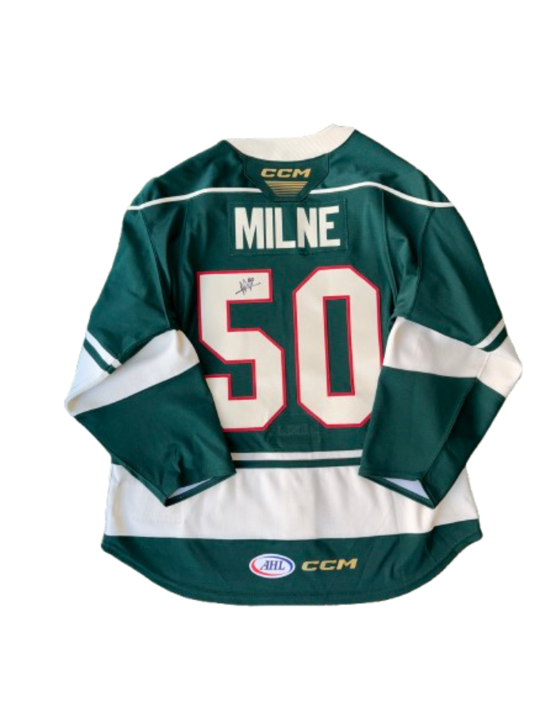 2024/25 Set #2 Green Jersey, Player Worn, (Signed), Milne #50
