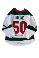 CCM 2024/25 Set 2 Iowa Grown White Jersey, Player Worn, (Signed) Milne #50