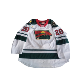 CCM 2024/25 Set #1 Iowa Grown White Jersey, Player Worn, (Signed) Mistelbacher #20