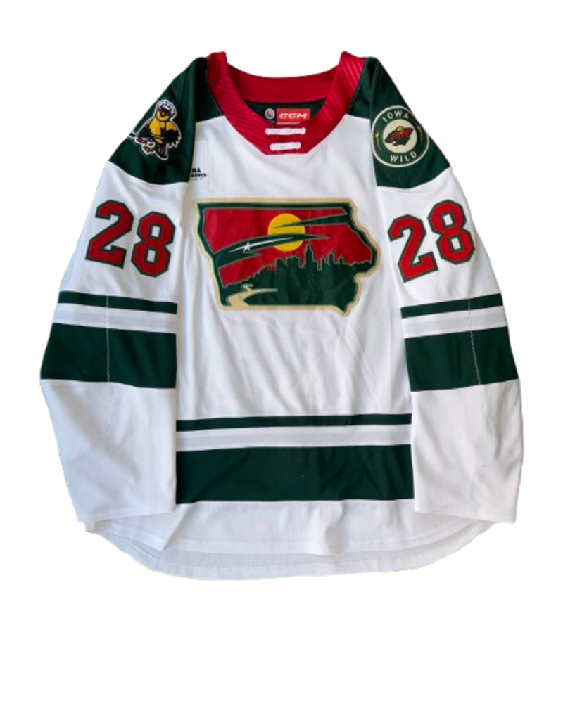 2024/25 Set #2 Iowa Grown White Jersey, Player Worn, (Signed), Ohgren #28