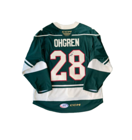 2024/25 Set #2 Green Jersey, Player Worn, (Signed), Ohgren #28