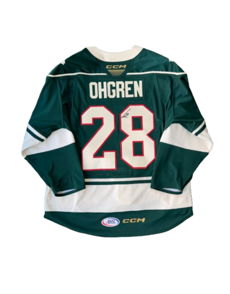 2024/25 Set #2 Green Jersey, Player Worn, (Signed), Ohgren #28