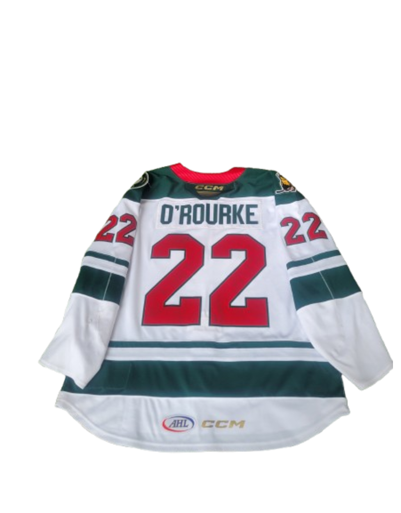 2024/25 Set #2 Iowa Grown White Jersey, Player Worn, (Signed) O'Rourke #22
