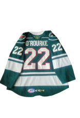 2024/25 Set#1 Green Jersey, Player Worn, (Signed) O'Rourke #22
